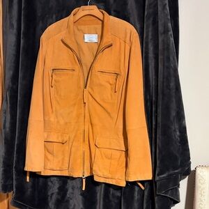 Marina Rinaldi Orange Leather Jacket